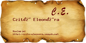 Czitó Eleonóra névjegykártya